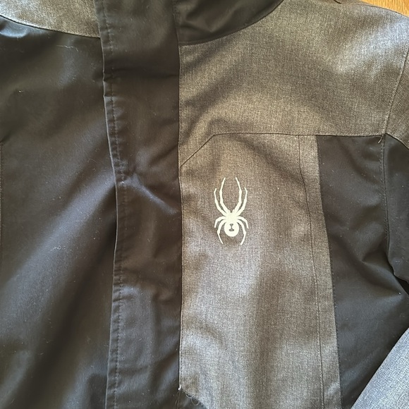 Spyder 7/8 black ski winter jacket great pre owned condition snowboarding snow - Picture 2 of 10